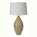 Ceramic Curved Table Lamp in Beige