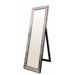 Rectangular Floor Mirror with Pearl-Like Studs in Black