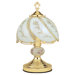 Floral Touch Lamp with White Glass Shade