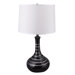 Retro Ceramic Table Lamp with Black Base