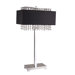 Square Crystal Table with Black Shade