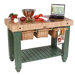 American Heritage Kitchen Island with Butcher Block Top