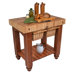 American Heritage Gathering Prep Table with Butcher Block Top