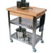 Cucina Americana Rosato Kitchen Cart with Wood Top