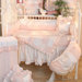 nPrincess Pink Deluxe 4 Piece Crib Bedding Set