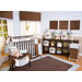 Blue Chocolate 4 Piece Crib Bedding Set