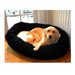 Bagel Dog Bed in Black and Sherpa