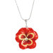 Pansy Flower Necklace in Red
