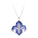 Iris Flower Necklace in Blue
