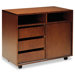 Stella Series Veneer Mobile Storage Cabinet in Toffee