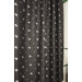 Black Skullstar Shower Curtain
