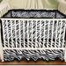 Zebra Baby Crib Set in Black
