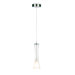 One Light Halogen Pendant in Satin Chrome