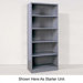 Industrial Clip Closed Shelving: Angle Post Units with 6 Shelves; Adder Unit