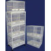 Six Small Bird Breeding Cages with Divider and One 4 Tier Stand