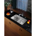 30" Undermount Single Bowl Kitchen Sink with 11" Faucet and Soap Dispenser in Chrome