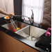 33" Undermount 50/50 Double Bowl Kitchen Sink with 14" x 7" Faucet and Soap Dispenser