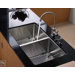 33" Undermount Double Bowl Kitchen Sink with Faucet and Soap Dispenser