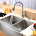 Farmhouse 33" Double Bowl Kitchen Sink with Faucet and Soap Dispenser