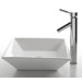 16.5" Ceramic Square Vessel Sink in White