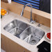 One Handle Single Hole Kitchen Faucet with Soap Dispenser and Pull Out Sprayer