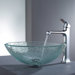 Broken Glass Vessel Sink and Decorum Faucet