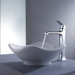17.7" D White Tulip Ceramic Sink and Decorum Faucet