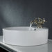 18.5" White Round Ceramic Sink and Apollo Basin Faucet