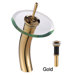 Glass Sink Combinations Amber Rectangular Vessel and Faucet