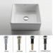 15" Ceramic Square Vessel Sink in White