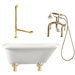Augusta 54" Roll Top Tub with Deck Mount Faucet