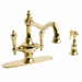 Isonzo Two Handle Centerset Kitchen Faucet with Side Spray
