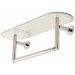 Sine 24" Tempered Glass Shelf with Towel Bar in Satin Nickel