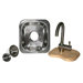 Sinks To Go 12" x 12" Bar Sink Set in Brushed Stainless Steel