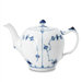 Blue Fluted Plain 64 Oz Teapot