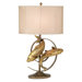 Kathy Ireland Gallery Qing Koi Table Lamp in Aged Bronze