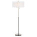 Seeri Floor Lamp in Brushed Chrome and Black Chrome