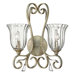 Celeste Two Light Wall Sconce in Silver Leaf