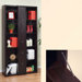 Gilmore Bookcase / Display Cabinet in Red Cocoa Brown