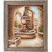 Neighborhood Fountain Hand Painted Oil Canvas Art with Frame