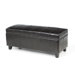 Luton Bi Cast Leather and Solid Wood Bedroom Storage Ottoman