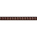 Metal Half Round Rope Tile Accent in Copper