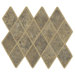 Lunar Rhomboid Mosaic Tile Accent in Walnut