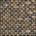 Glass Expressions Frosted Micro Blocks Accent Tile in Tortoise Shell