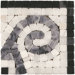 Mosaic Wave Listello Corner Tile Accent in Black / White