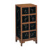 4 Drawer Tall Accent Chest in Black and Aged Pine