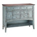 Painted Treasures 2 Door 6 Drawer Accent Moonstone Cabinet