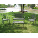 Iron Patio 4 Piece Bench Seating Group