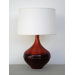 Horizon Kiss Table Lamp in Raku with White Linen Shade