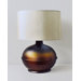 Orb Table Lamp with Pebble Shade in Bronze Burst and Blue